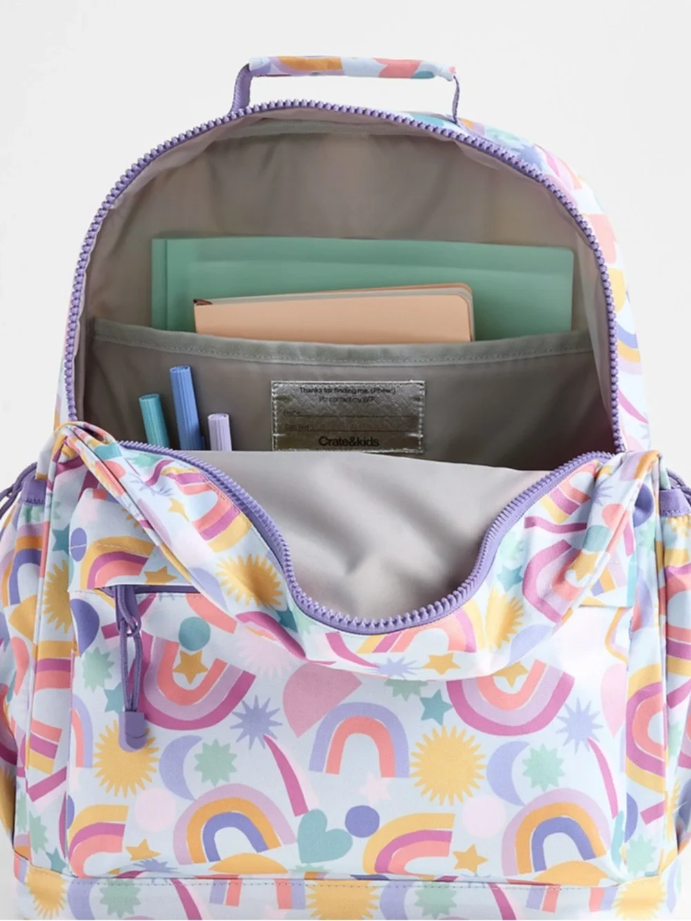 Crate & Kids | Personalized “Hayden” Kids Backpack, Small, Rainbow Dreamer
